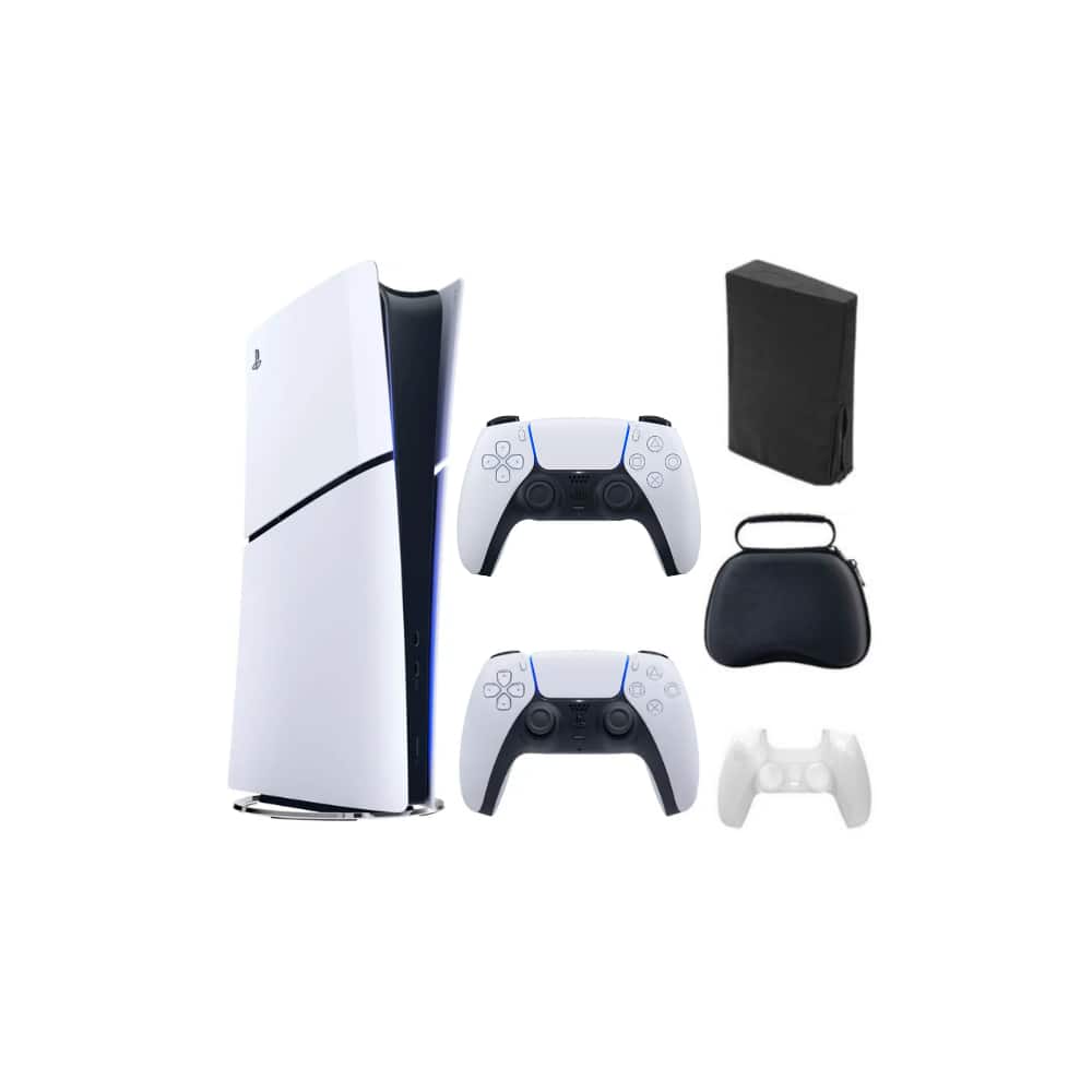 Playstation 5 Slim Console Digital Edition Bundle With Accessories and Extra Controller - PlayStation 5