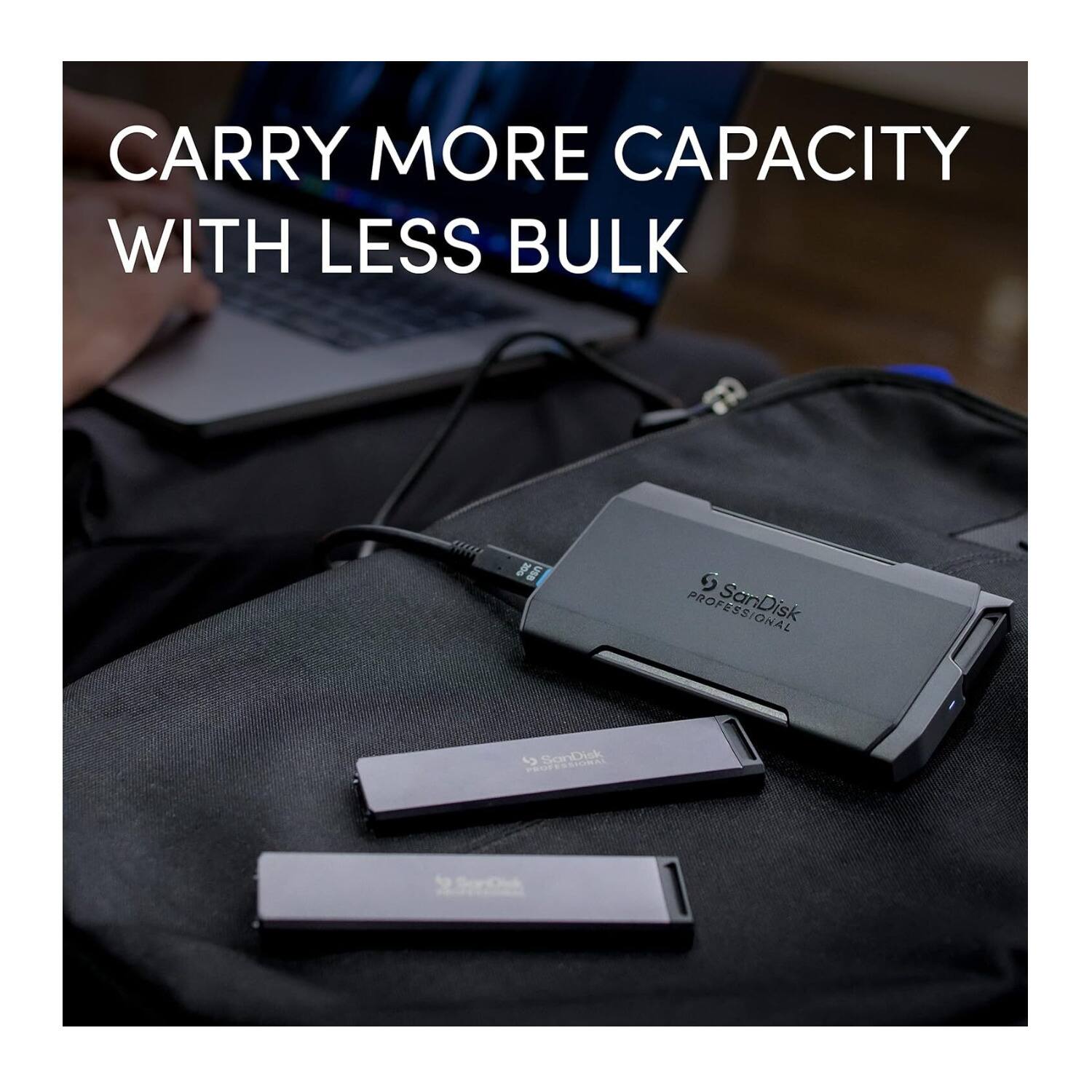 CARRY MORE CAPACITY WITH LESS BULK  
SanDisk PROFESSIONAL