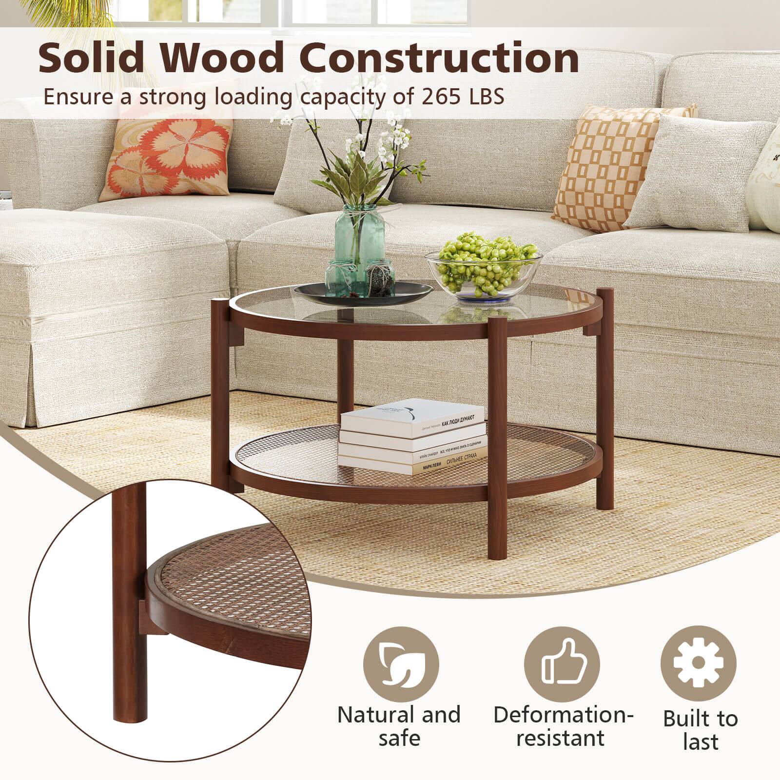 Solid Wood Construction  
Ensure a strong loading capacity of 265 LBS  

Natural and safe  
Deformation-resistant  
Built to last