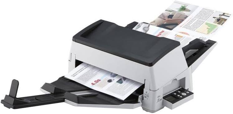 Angle. Ricoh - Fujitsu FI-7600 (PA03740-B505) Duplex 600 DPI x 600 DPI Production-class ADF document scanner - Black.