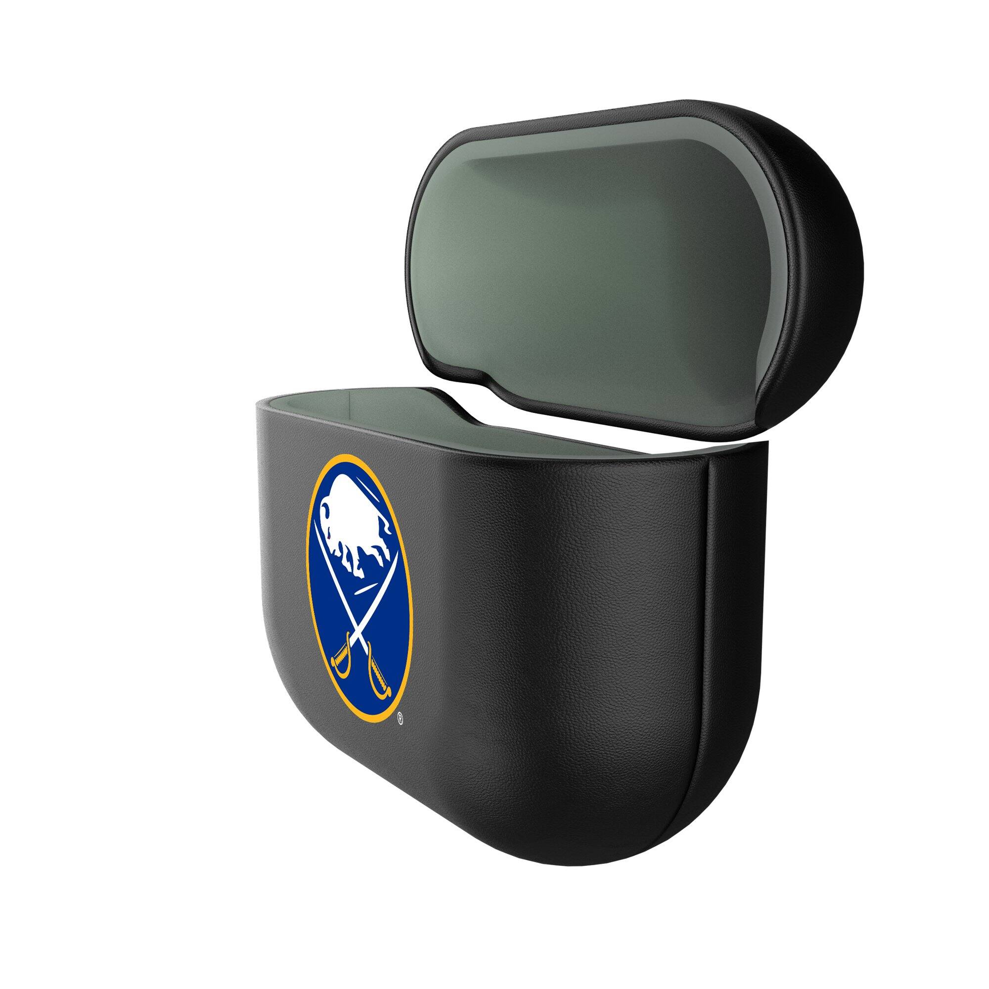 Alt View 1. Keyscaper - Buffalo Sabres Buffalo Sabres Insignia AirPods 4th Generation Case Cover - No Size - Black.
