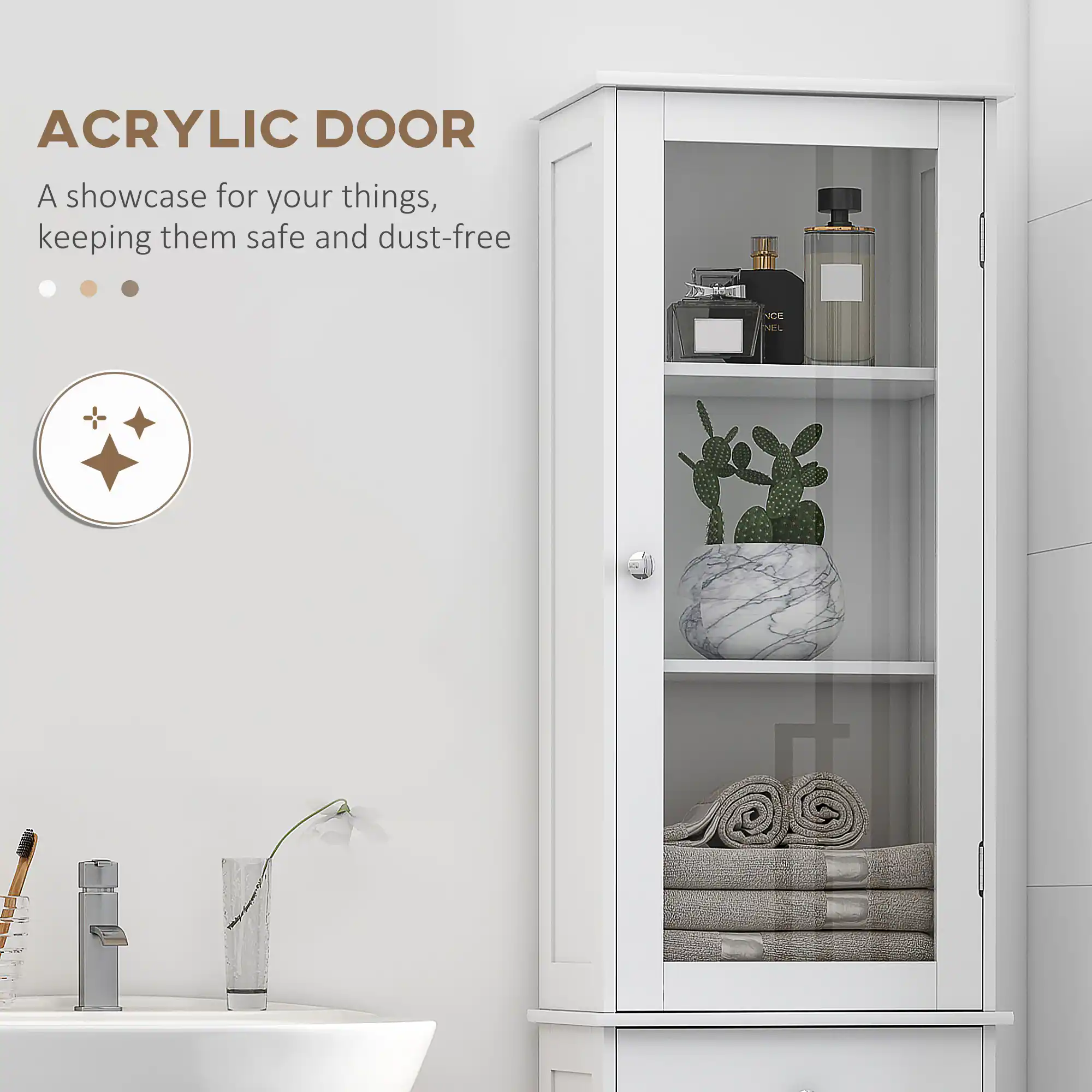 ACRYLIC DOOR A showcase for your things, keeping them safe and dust-free