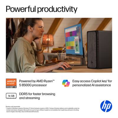 HP OmniDesk Desktop AMD Ryzen 5 8500G 2024 16GB DDR5 Memory 512GB HP OmniDesk Desktop AMD Ryzen 5 8500G 2024 16GB DDR5 Memory 512GB