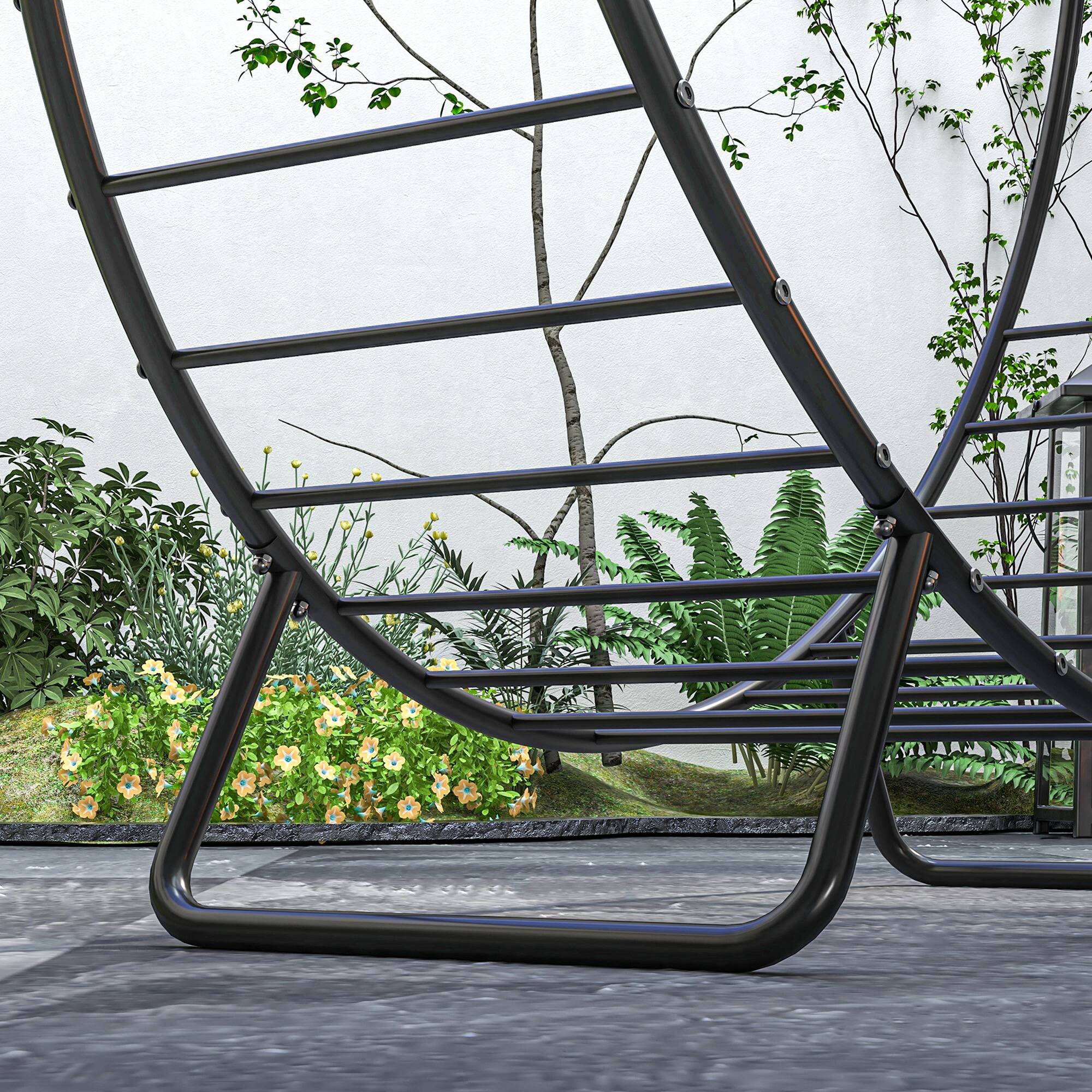 Alt View 5. Outsunny - Outsunny 48 Inch Firewood Rack Outdoor Indoor with Zipper Cover, Waterproof Firewood Holder - Black.