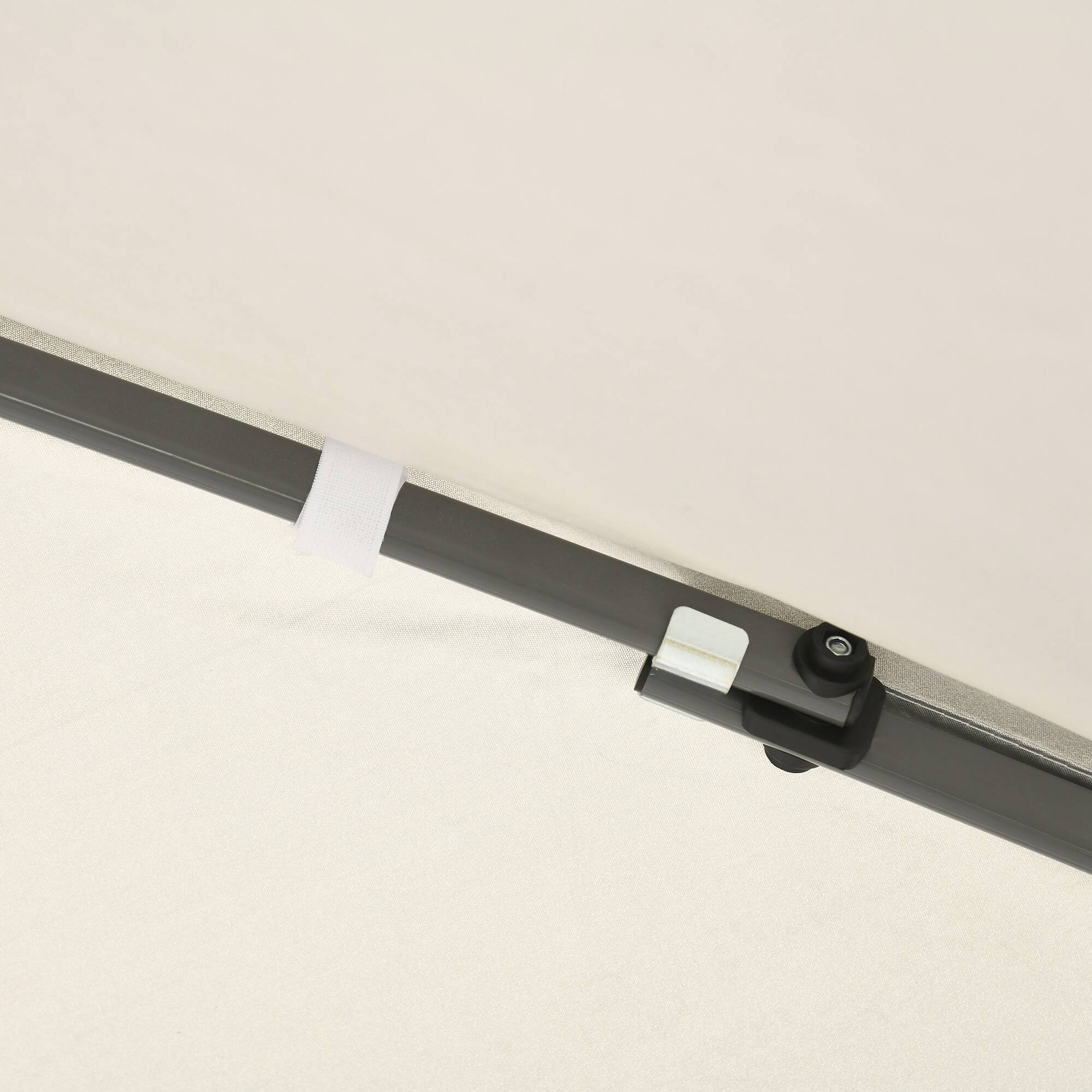 Alt View 4. Outsunny - Outsunny 10' x 10' Pop Up Canopy Tent with Netting, Instant Sun Shelter, Tents for Parties, Height Adjustable - Cream White.