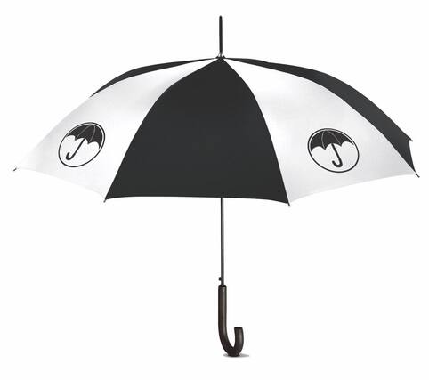 Front. Dark Horse Comics - Umbrella Academy 35 Inch Rain Umbrella - White.