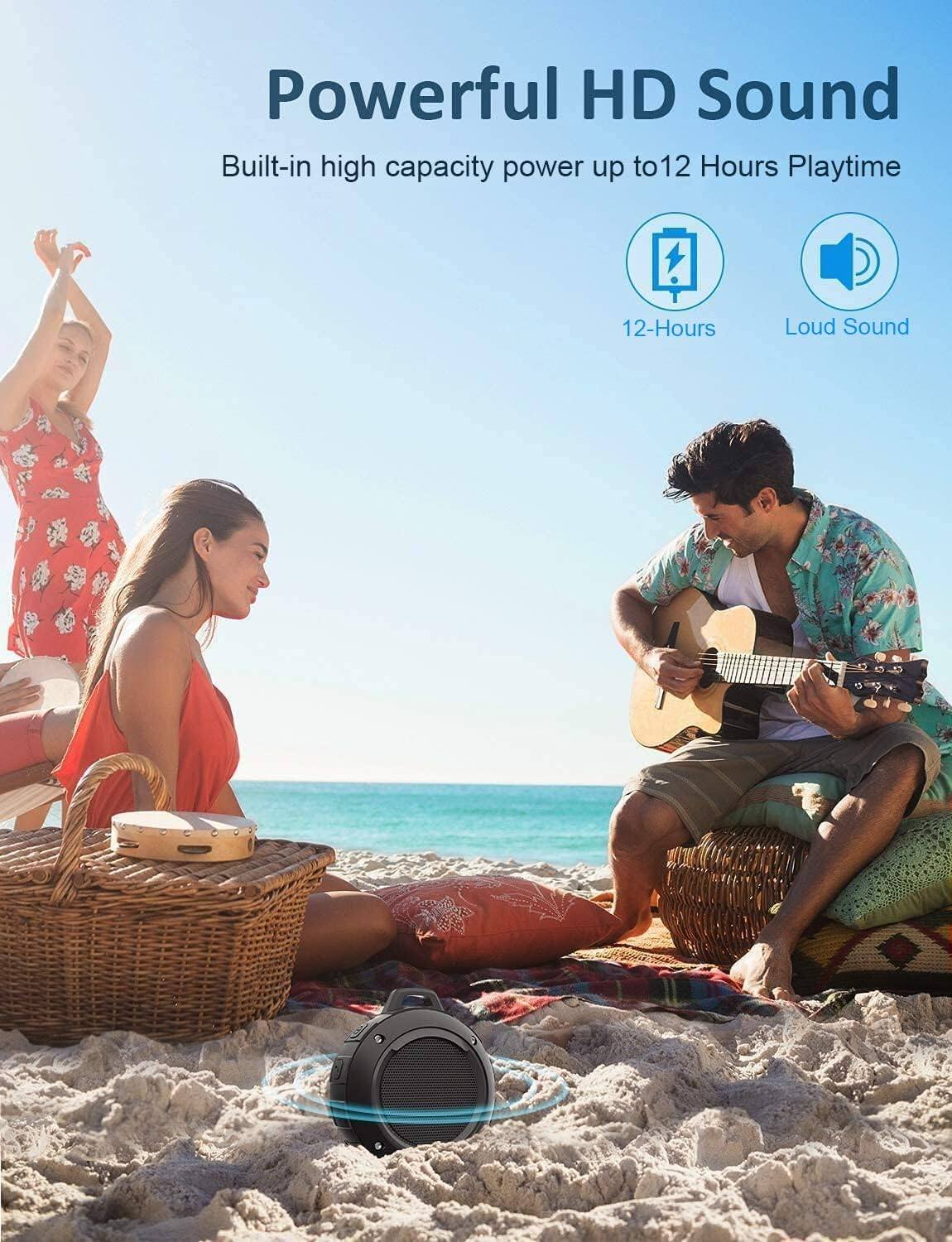 Powerful HD Sound  
Built-in high capacity power up to 12 Hours Playtime  
12-Hours  
Loud Sound