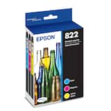 Epson - T822 3 - Pack Standard Capacity Multi Ink Cartridges - Multicolor