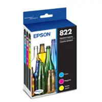 Epson - T822 3 - Pack Standard Capacity Multi Ink Cartridges - Multicolor - Front_Zoom