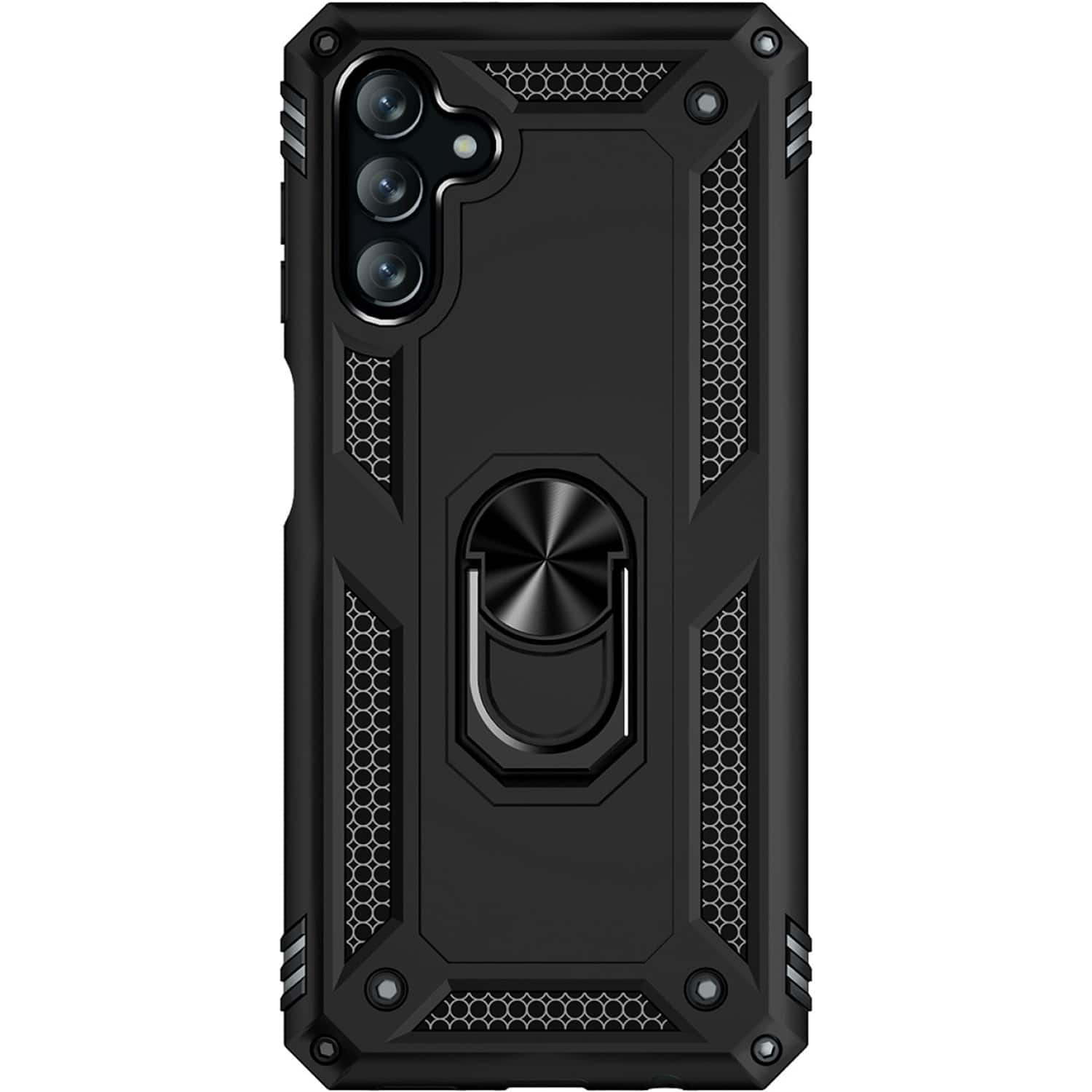 Front. SaharaCase - Military Kickstand Series Case for Samsung Galaxy A13 5G - Black.