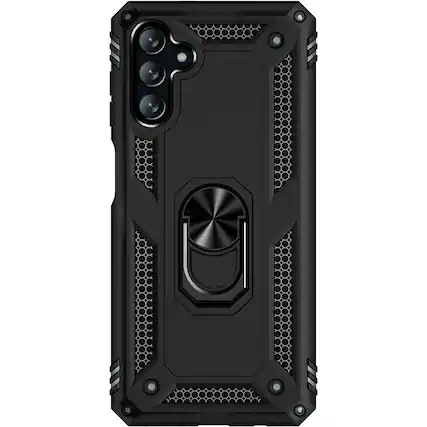 Front. SaharaCase - Military Kickstand Series Case for Samsung Galaxy A13 5G - Black.