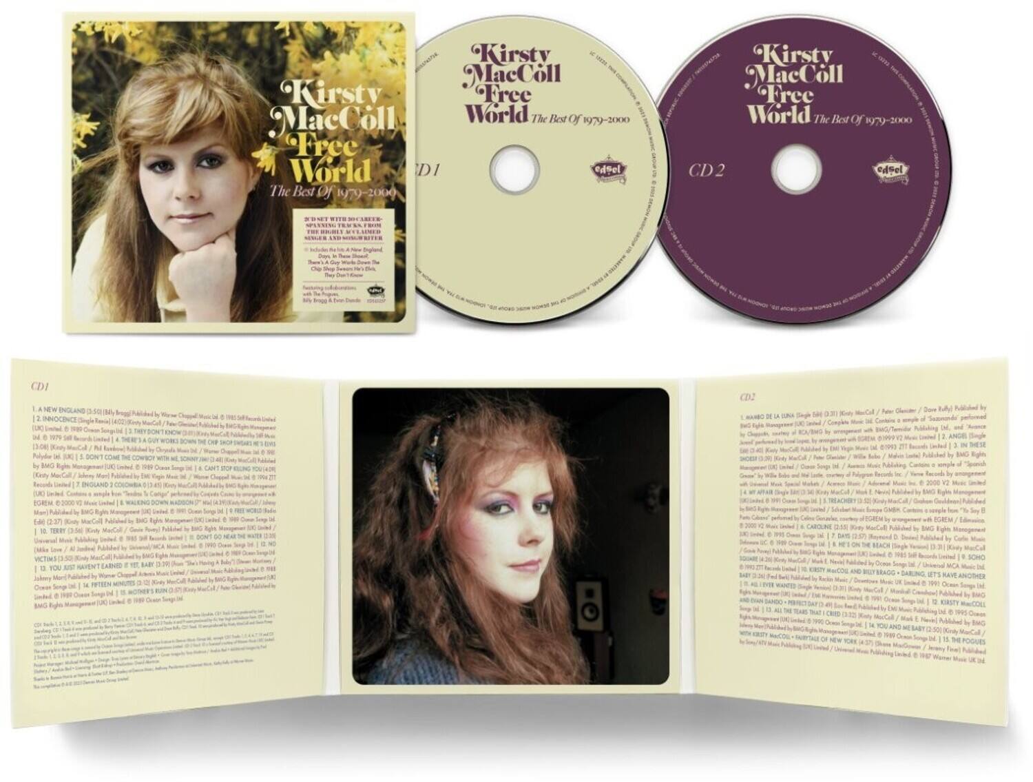 Kirsty MacColl  
Free World  
The Best of 1979-2000  

CD 1  
1. A New England (5:01)  
2. Innocence (4:02)  
3. They Don't Know (4:13)  
4. They Don't Come Down the Shop (3:41)  
5. They Don't Come Down the Shop (3:41)  
6. They Don't Come Down the Shop (3:41)  
7. They Don't Come Down the Shop (3:41)  
8. They Don't Come Down the Shop (3:41)  
9. They Don't Come Down the Shop (3:41)  
10. They Don't Come Down the Shop (3:41)  
11. They Don't Come Down the Shop (3:41)  
12. They Don't Come Down the Shop (3:41)  
13. They Don't Come Down the Shop (3:41)  
14. They Don't Come Down the Shop (3:41)  
15. They Don't Come Down the Shop (3