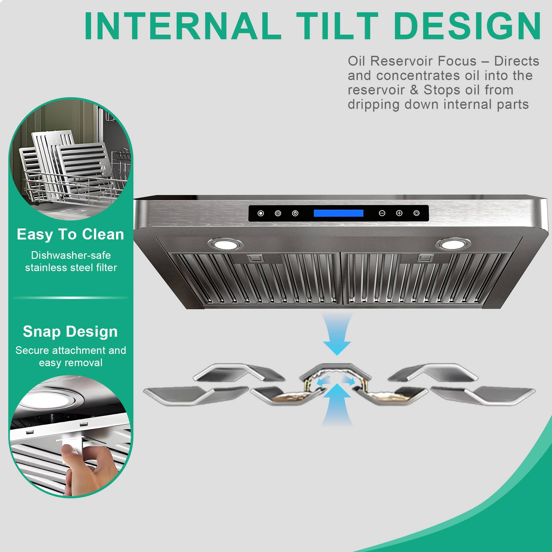 INTERNAL TILT DESIGN

Oil Reservoir Focus – Directs and concentrates oil into the reservoir & Stops oil from dripping down internal parts

Easy To Clean
Dishwasher-safe stainless steel filter

Snap Design
Secure attachment and easy removal