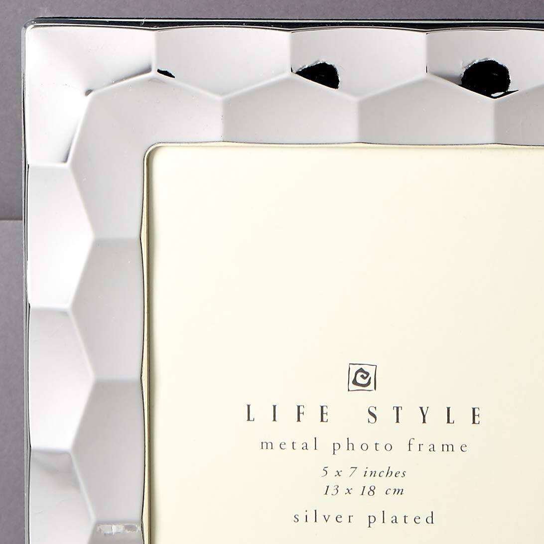 LIFE STYLE metal photo frame 5 x 7 inches 13 x 18 cm silver plated