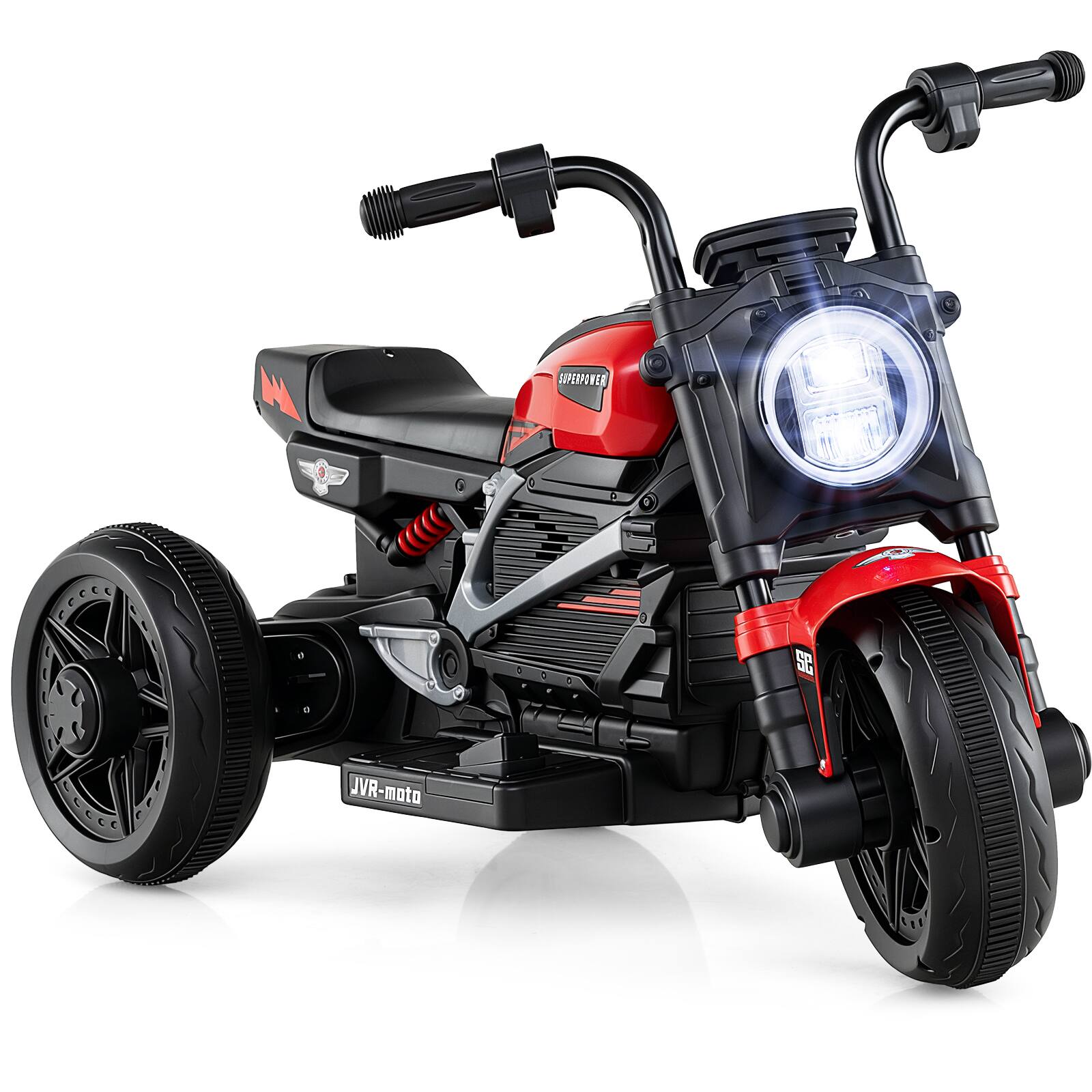 Gymax - 6V Kids Motorcycle w/Song Story LED Headlights Accelerator Pedal & 3 Wheels - Red price history on PriceWatchPro