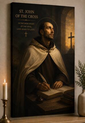 ST. JOHN OF THE CROSS
IN THE DARK NIGHT OF THE SOUL,
LOVE LEADS TO LIGHT.