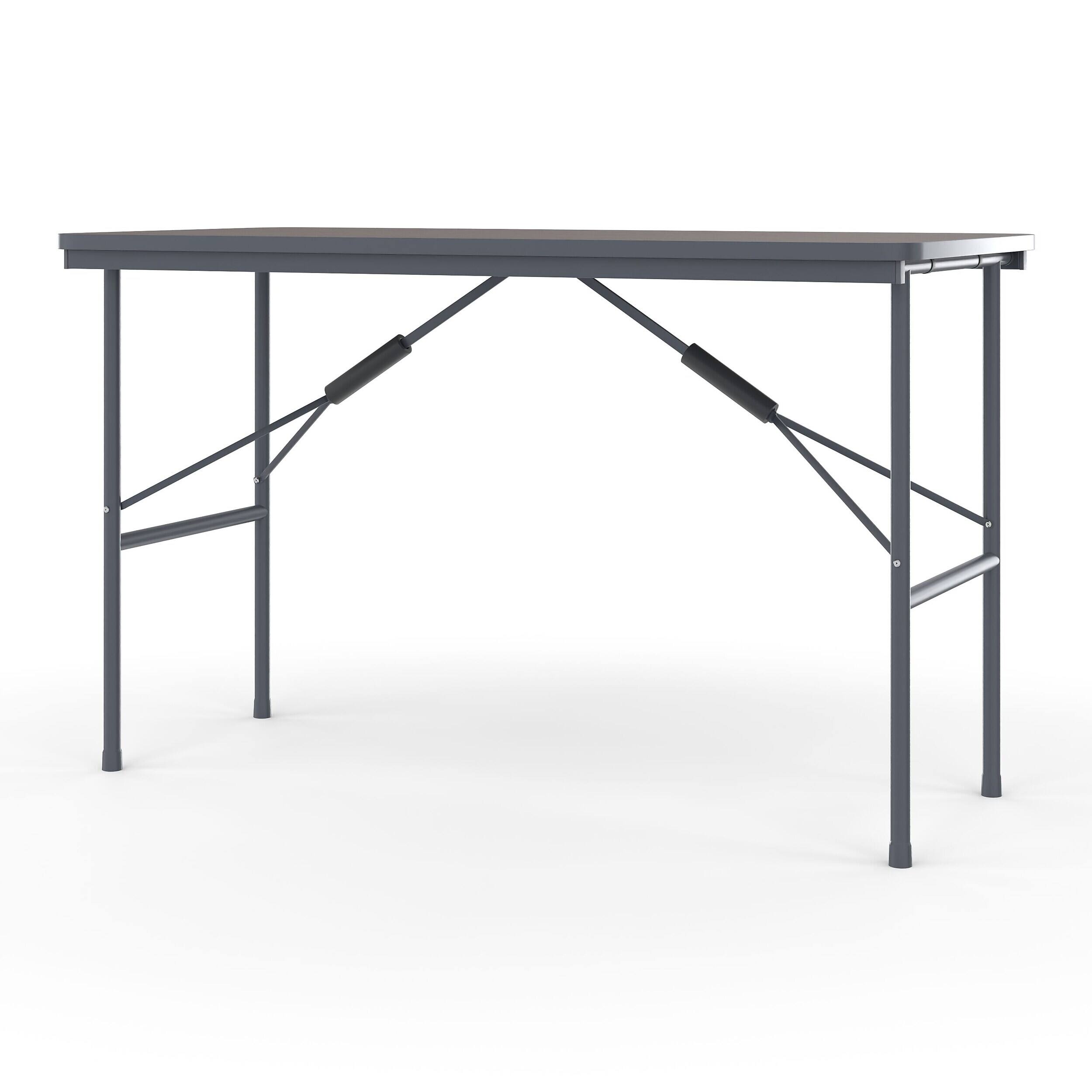Alt View 3. Staples - Heavy-Duty Folding Utility Table (48 in) - Walnut.