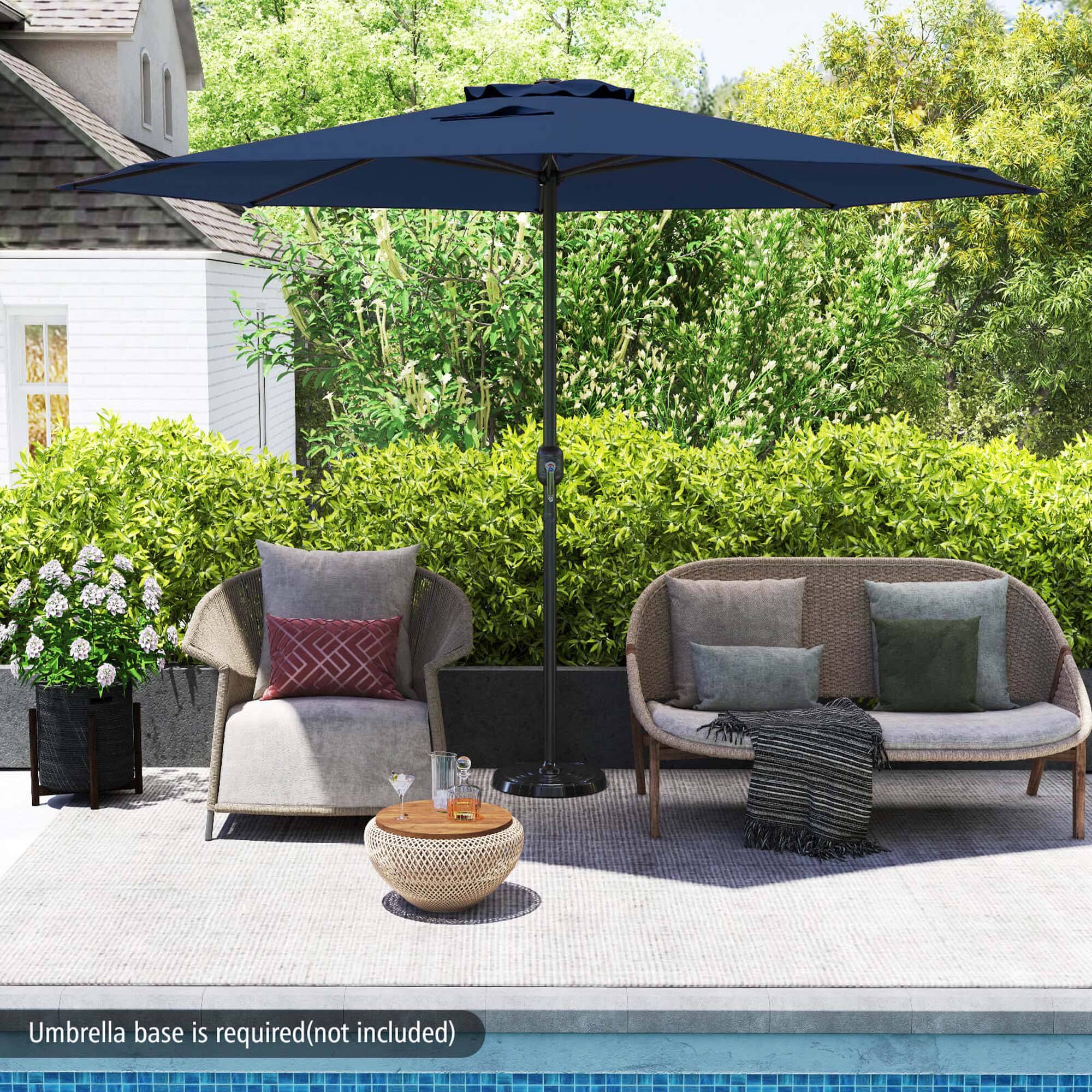 Umbrella base is required (not included).