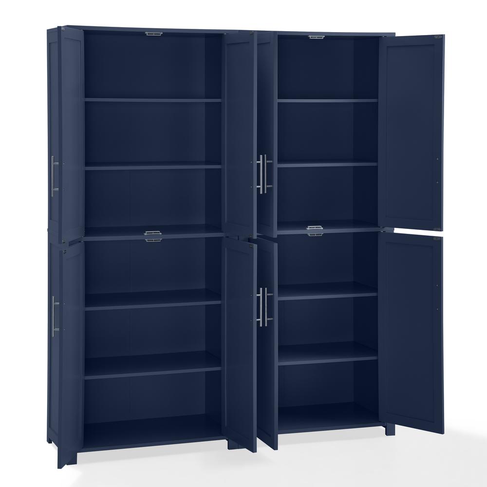 Back. Crosley Furniture - Savannah 2-Piece Kitchen Storage Pantry Set - 2 Pantries - Navy.