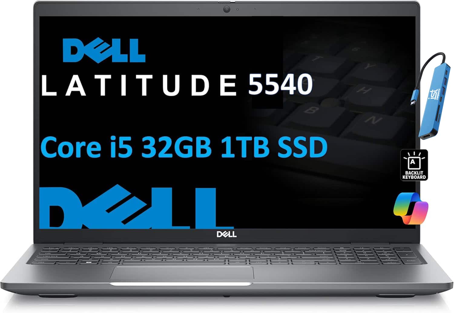 Dell - Latitude 5540 15.6" FHD Laptop - Intel Core i5 with 32GB Memory - 1TB SSD - Thunderbolt 4 - Windows 11 Pro - Gray
