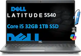 Dell - Latitude 5540 15.6" FHD Laptop - Intel Core i5 with 32GB Memory - 1TB SSD - Thunderbolt 4 - Windows 11 Pro - Gray