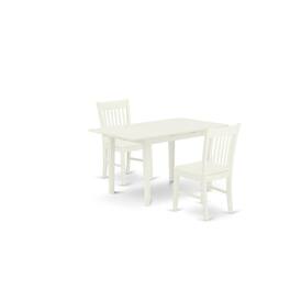 East West Furniture - Dining Table- Dining Chairs - Brown