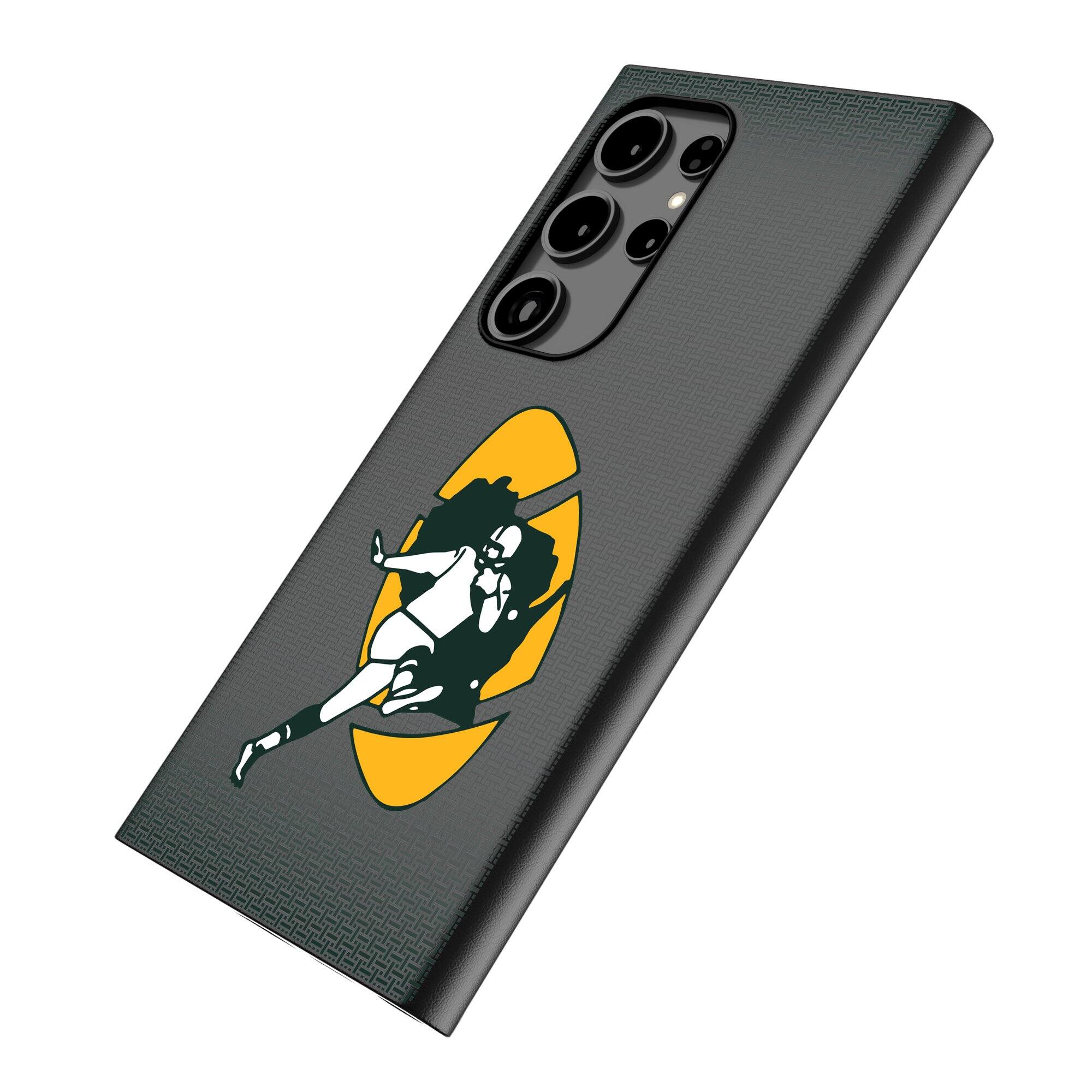 Alt View 1. Keyscaper - Green Bay Packers Historic Collection 1961-1969 Galaxy Magnetic Bump Case - S25 - Black.