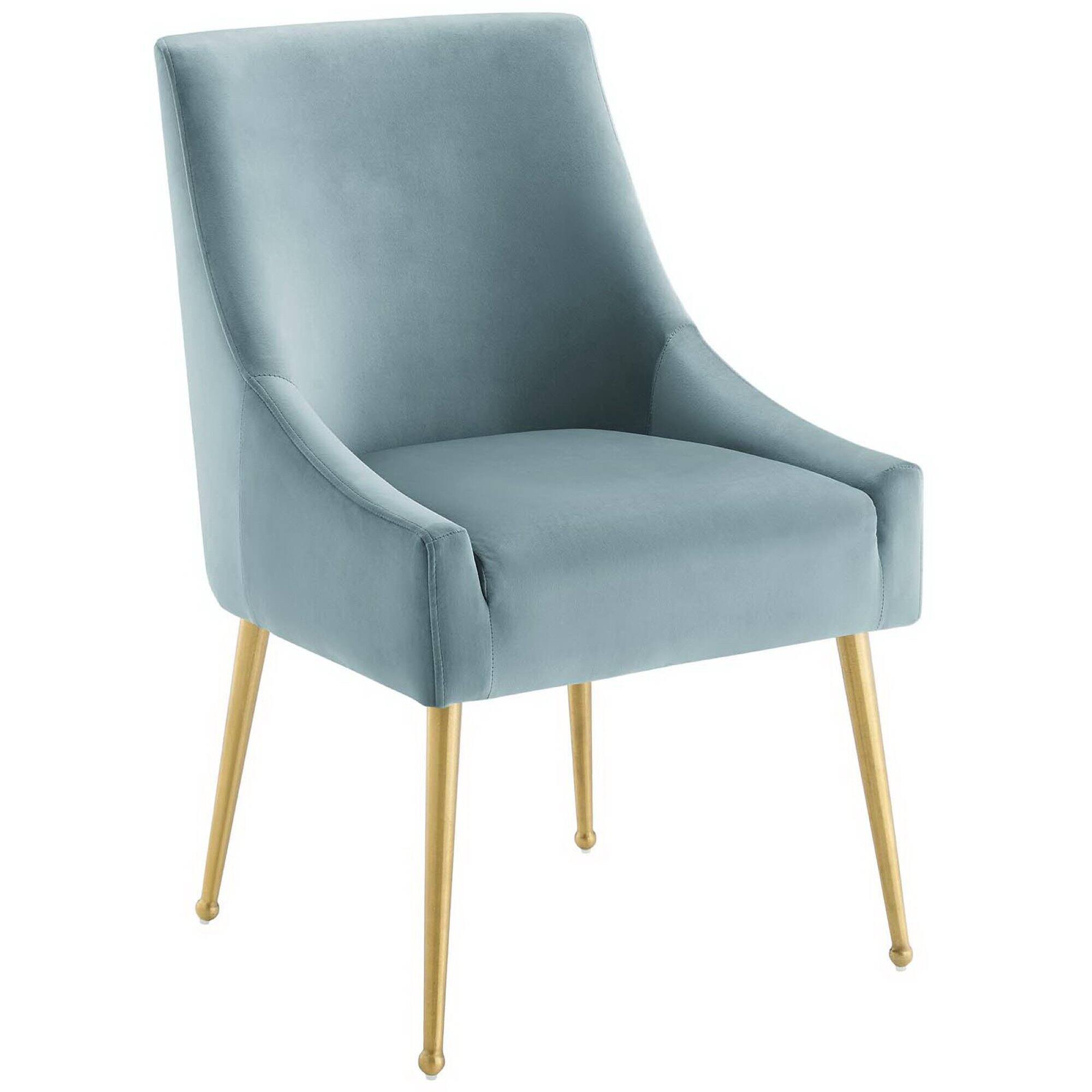 Discern Upholstered Performance Velvet Dining Chair by Modway - Blue