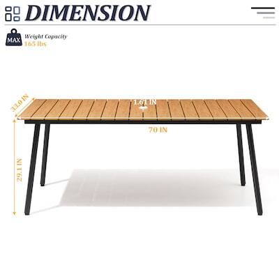 DIMENSION  
Weight Capacity MAX 165 lbs  
IN 33.0  
1.61 IN  
70 IN  
29.1 IN