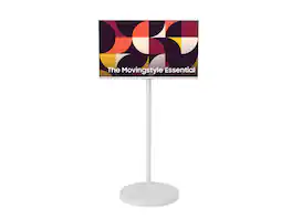 Samsung - The Movingstyle Essential - 32" 4K UHD Smart Monitor with Adjustable Rolling Stand | F-LS32FM70-MSR - White