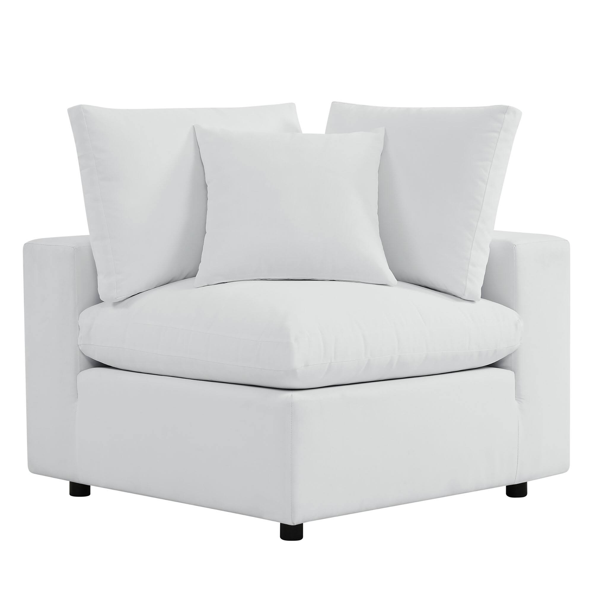 Alt View 2. Modway - Commix 5-Piece Sunbrella® Outdoor Patio Sectional Sofa by Modway - White.