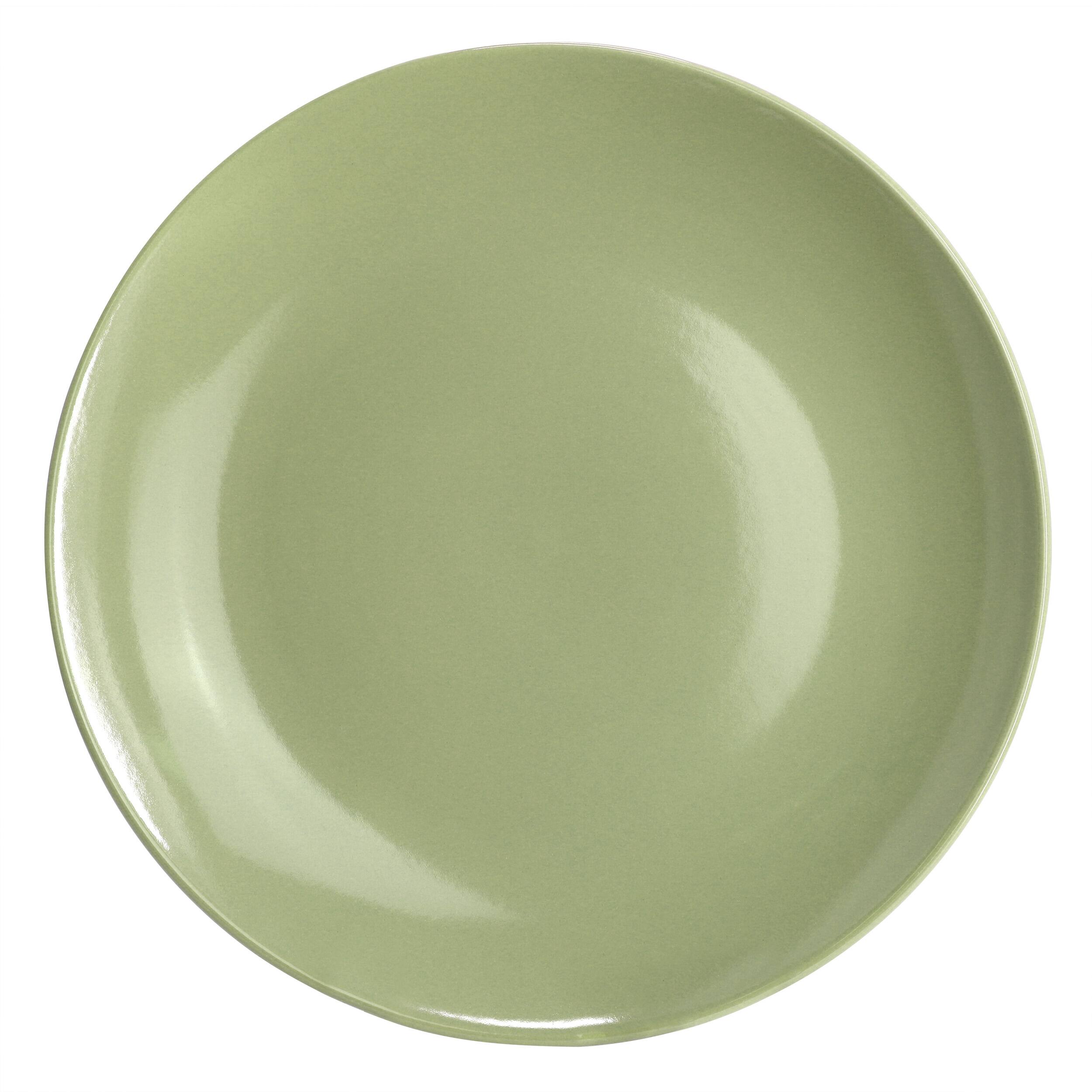 Alt View 2. Gibson - Gibson Home Everyday Plus 12 Piece Stoneware Dinnerware Set in Sage Green - Sage Green.