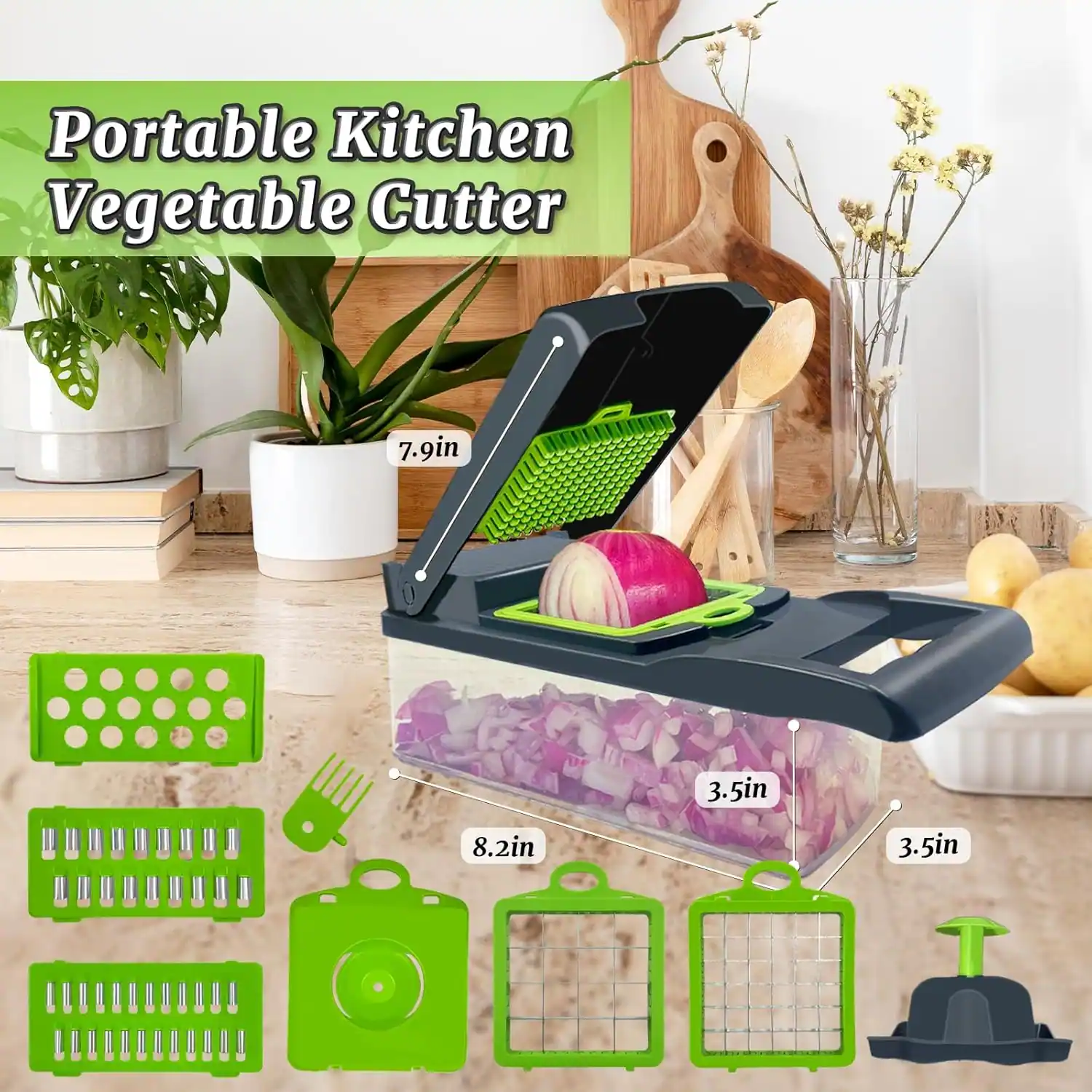 Portable Kitchen Vegetable Cutter

7.9in
3.5in
8.2in
3.5in