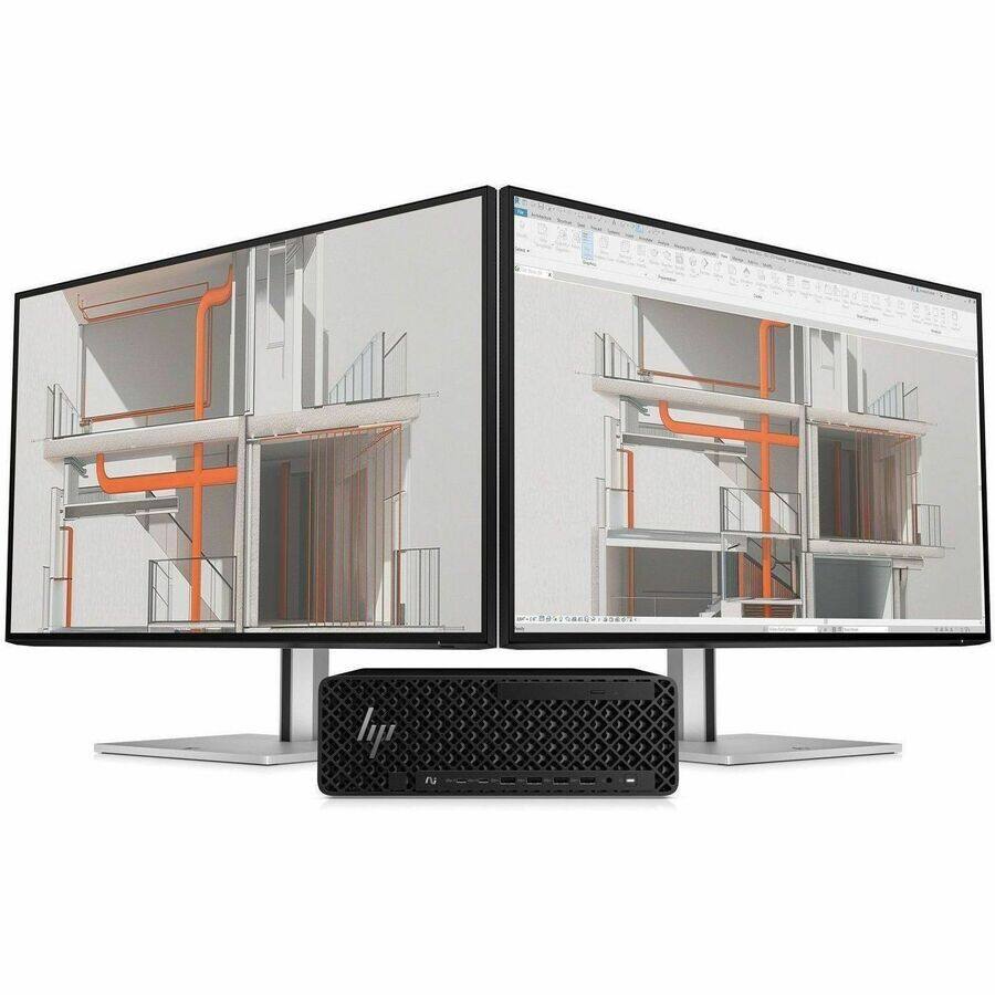 Alt View 2. HP - HP Z2 G1i Workstation - Intel Core Ultra 5 245K - 32 GB - 1 TB SSD - Small Form Factor - Black - Intel W880 Chip - Black.