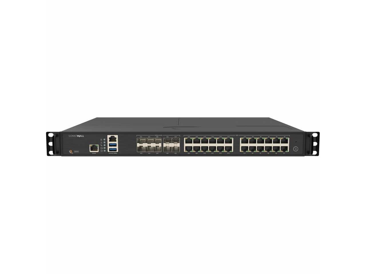 SonicWall - NSa 3800 Firewall w/ Secure Upgrade & 3-Year Advanced Protection + 1-Year CSE - Black