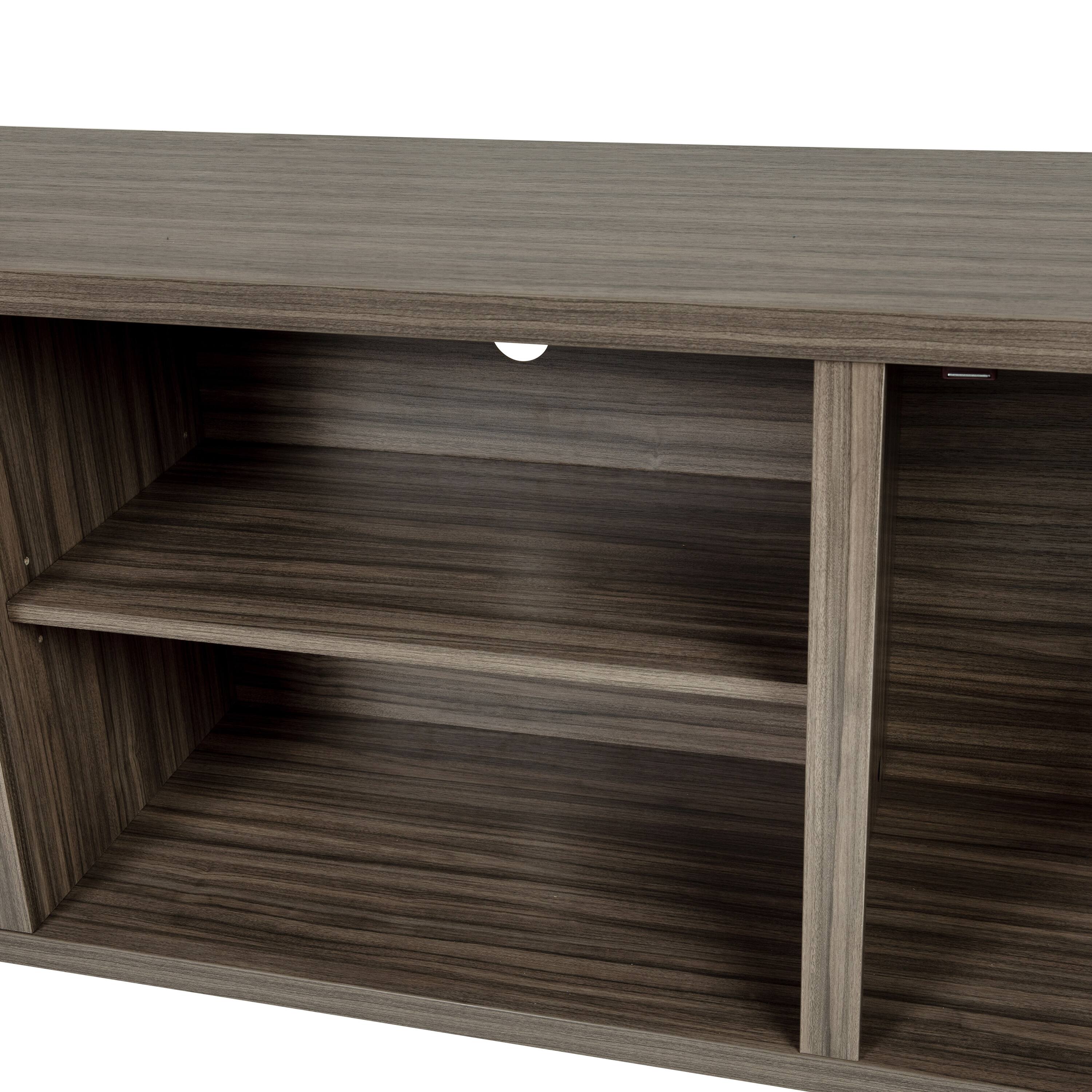 Alt View 10. Emma + Oliver - 59 Inch Barn Door TV Stand Fits up to 65" TV's with Adjustable Shelf - Gray.