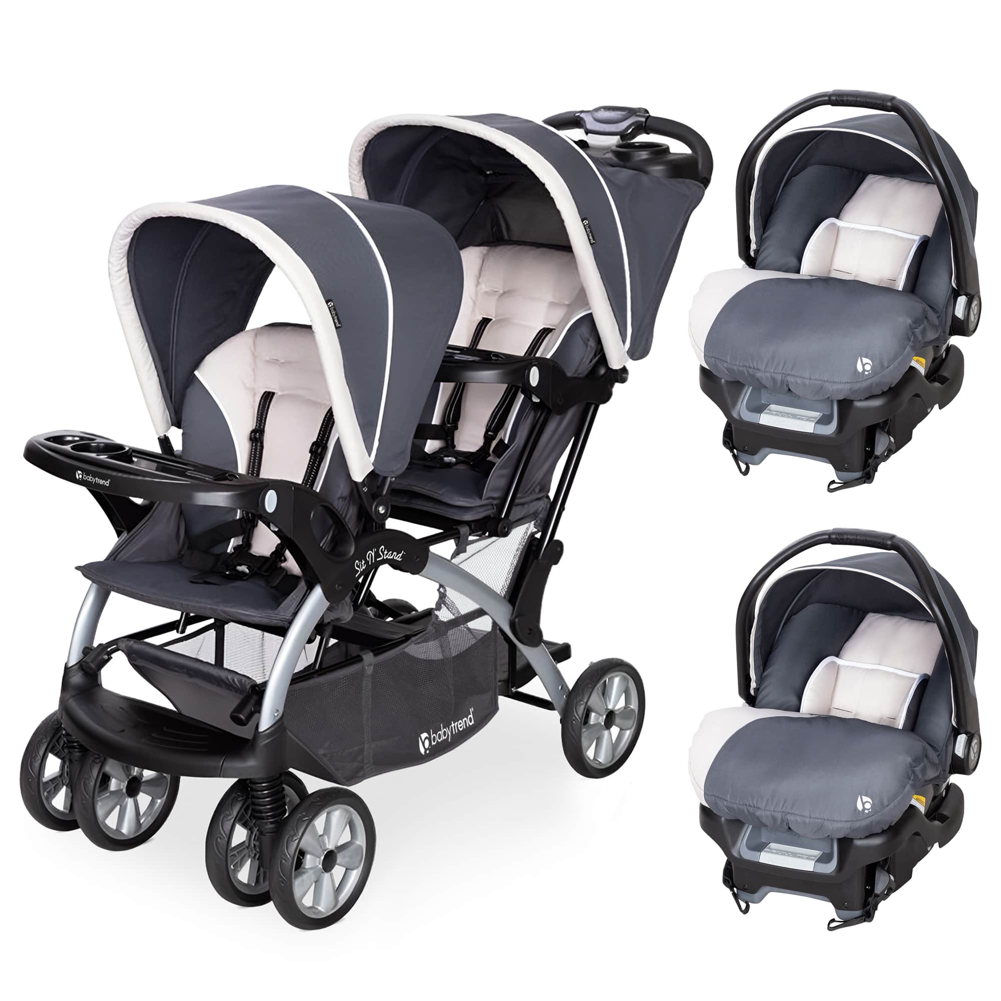 Baby Trend - Sit N Stand Baby Double Stroller & 2 Infant Car Seat Combo, Magnolia price history on PriceWatchPro