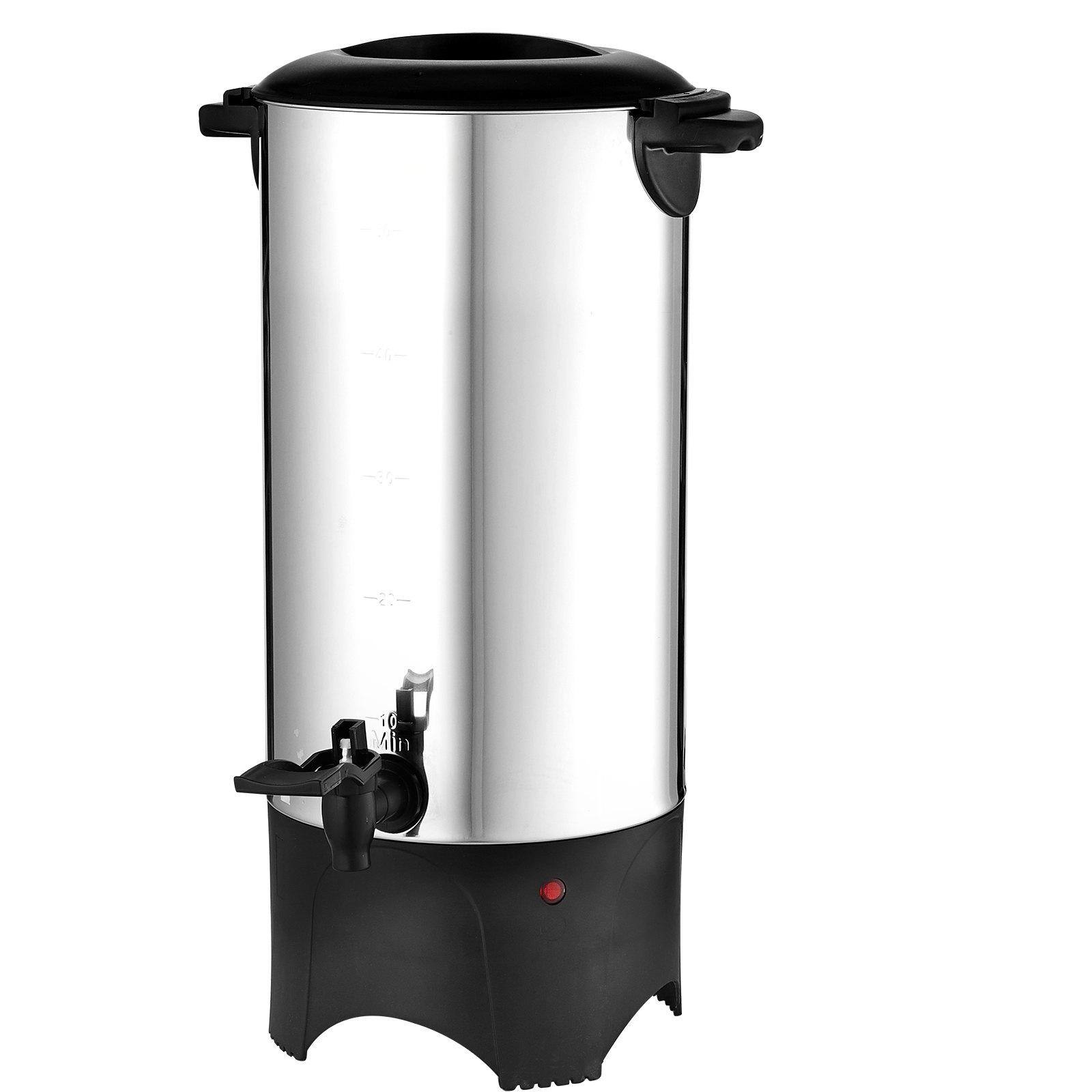 Alt View 9. Glintex - Commercial Coffee Urn 50 Cup Stainless Steel Fast Brew Large Coffee Maker for Catering and Events - Silver.