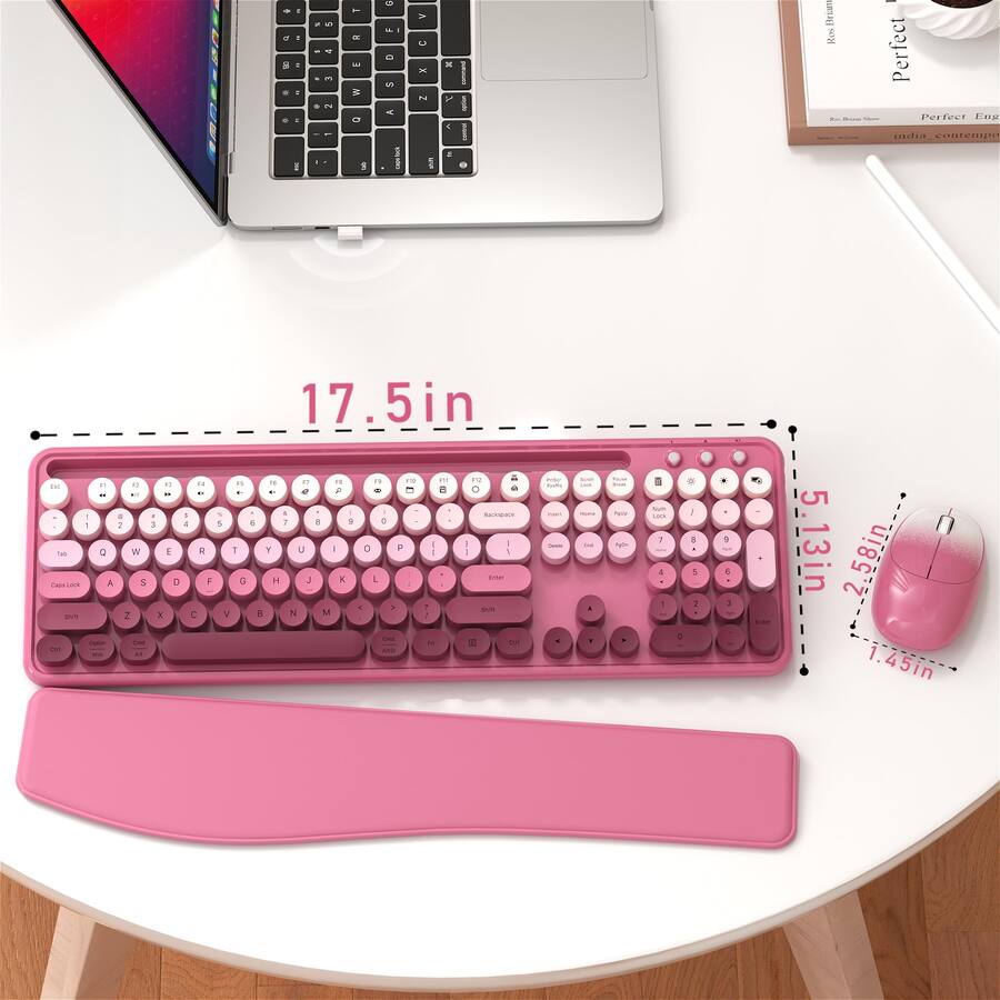 Cottage Core Computer Mouse COTTAGE Colorful Computer And Mouse Combo With Phone Holder Wrist Rest ...