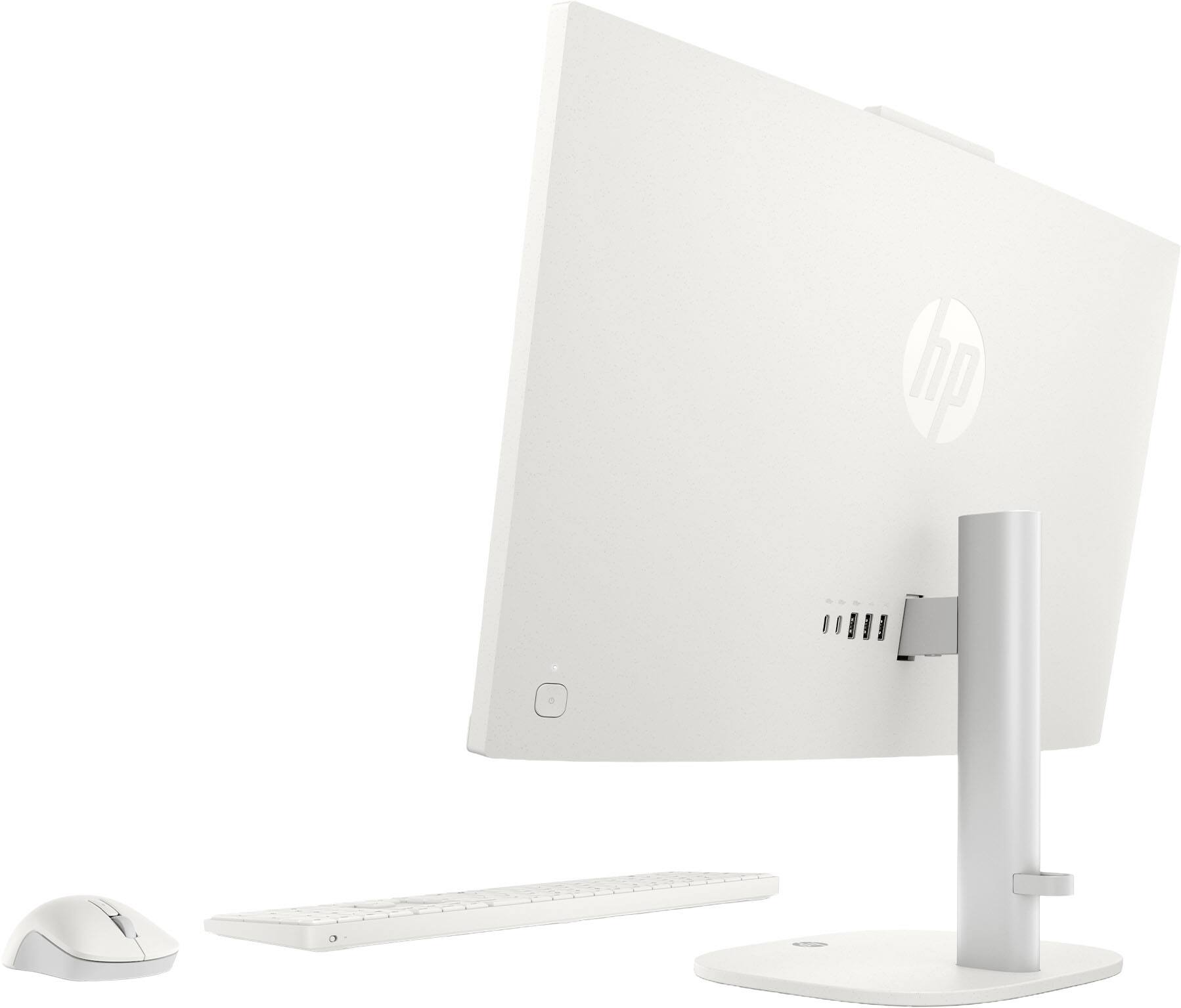 Alt View 5. HP - OmniStudio 23.8" WLED Touchscreen All-in-One with Adjustable Height - Intel Core 3 304 (2026) - 8GB Memory - 512GB SSD - Cotton White.