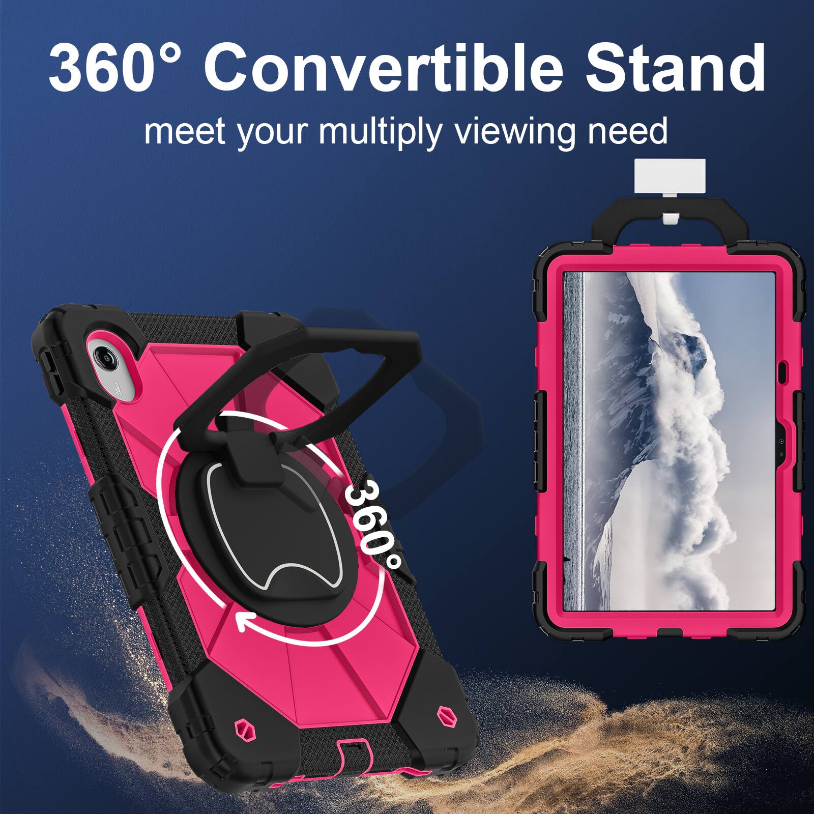 360° Convertible Stand  
meet your multiply viewing need