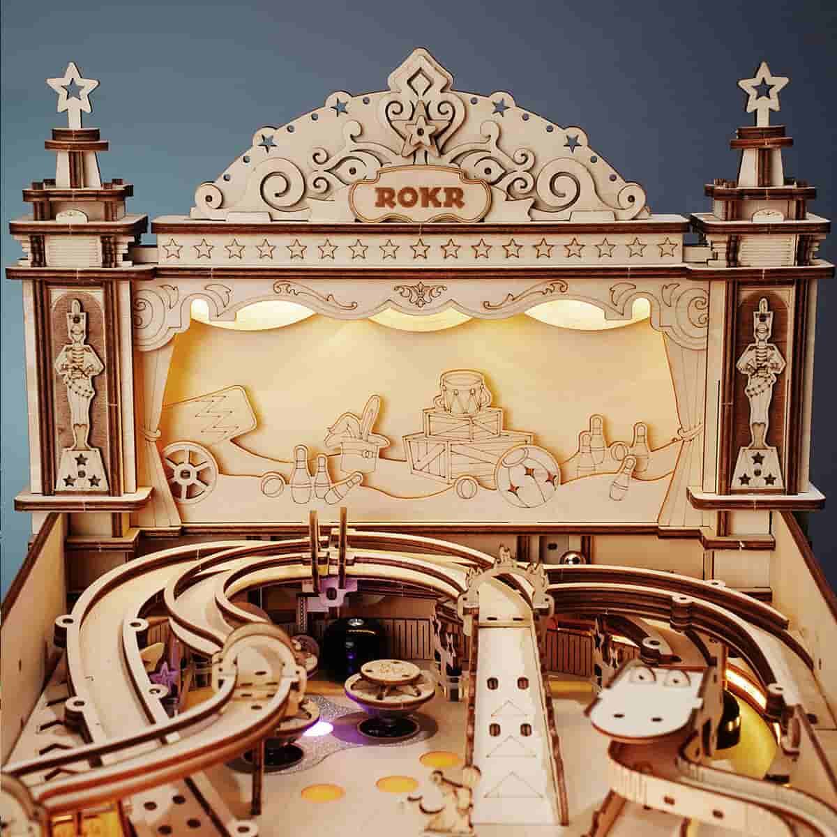 Alt View 6. ROKR - ROKR 3D Pinball Machine 3D Wooden Puzzle Christmas Birthday Gifts EG01.