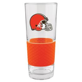 Great American Products - Cleveland Browns 22oz. Pilsner Glass with Silicone Grip - Orange
