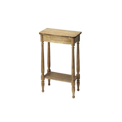 Front. Starlight Canyon Home - Distressed Console Table with 4 Legs, Transitional Entryway Sofa Table - Light Brown.