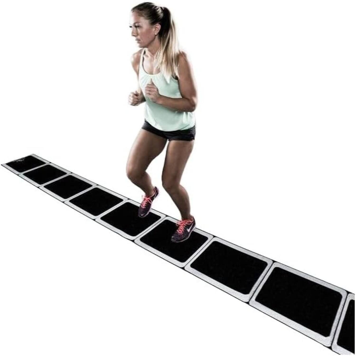 Alt View 2. Power Systems - Roll-Out Ladder – Portable Rubber Agility Ladder for Speed & Footwork Training - Black.