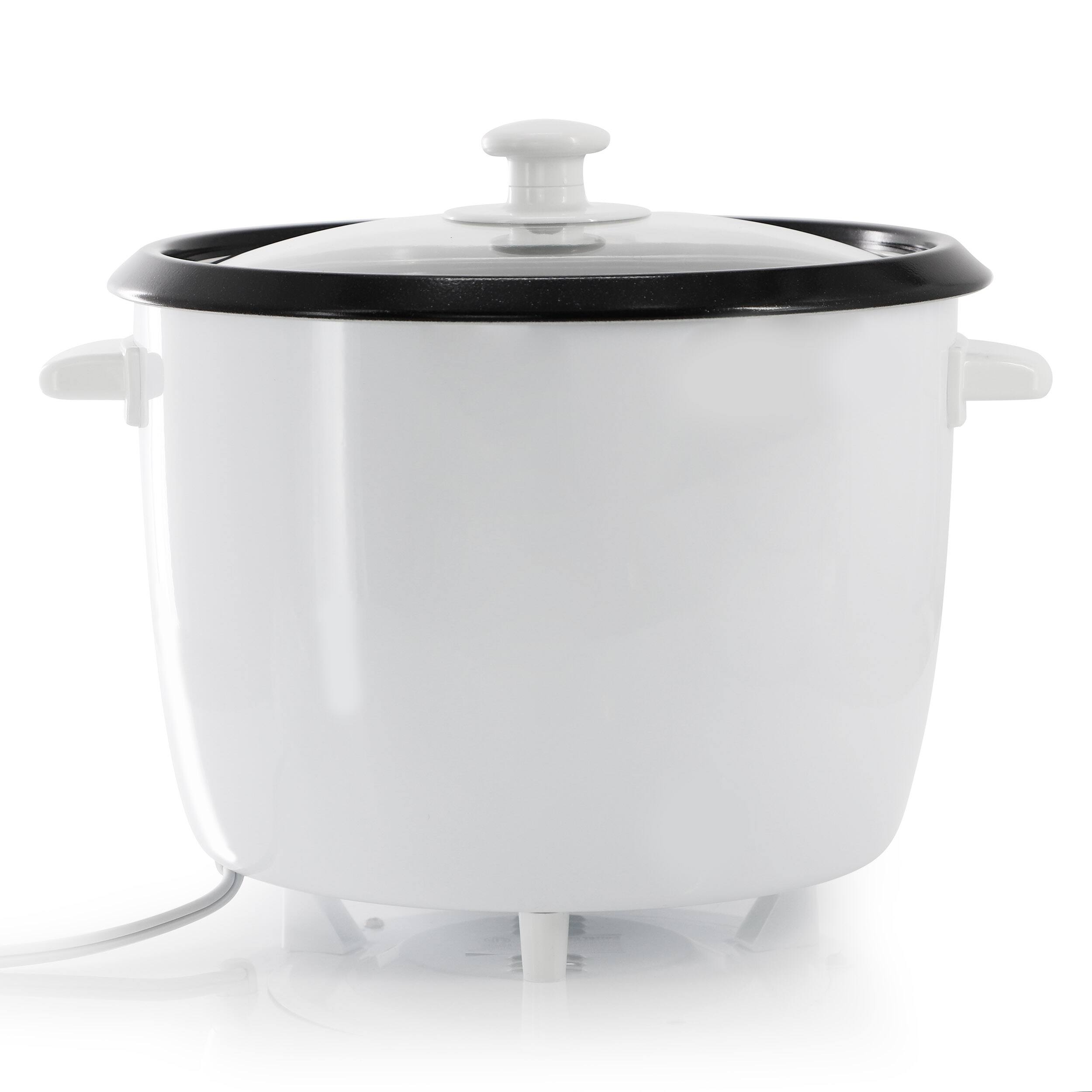 Alt View 3. Better Chef - Better Chef 10 Cup Ceramic Bowl Rice Cooker with Steamer Attachment - White.