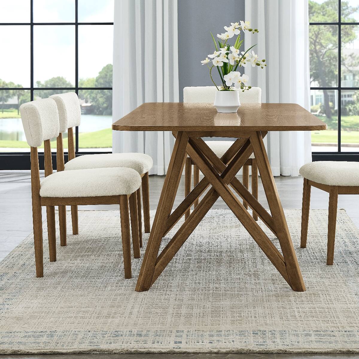 Alt View 2. Loheer - Loheer Light Oak Dining Table, 70 Inch Rectangular Table for Six - Light Oak.