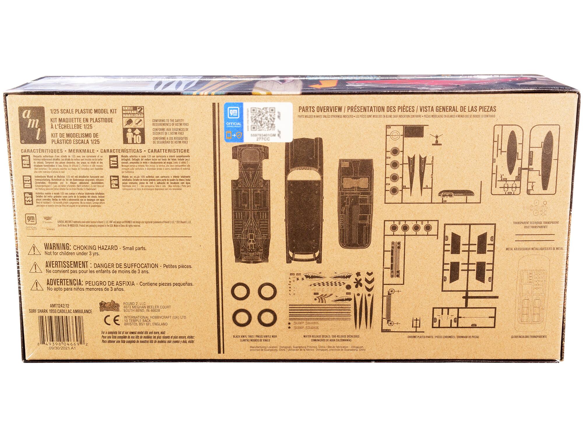 1/25 SCALE PLASTIC MODEL KIT  
KIT MAQUETTE EN PLASTIQUE  
A L'ÉCHELLE DE 1/25  
KIT DE MODELISMO DE PLÁSTICO ESCALA 1/25  

CARACTERISTIQUES - MERKMALE - CARACTERISTIQUES - CARATTERISTICHE  
- FIN  
- DETAIL  
- PARTS  
- PAINT  
- TINT  
- DECALS  

SKILL LEVEL 2  
CONFORMS TO THE SAFETY REQUIREMENTS OF ASTM F963  
CONFORME À LA RÉGLEMENTATION EN MATIÈRE DE SÉCURITÉ ASTM F963  
CONFORME A LOS REQUISITOS DE SEGURIDAD ASTM F963  

WARNING: CHOKING HAZARD - Small parts. Not for children under 3 yrs.  
AVERTISSEMENT: DANGER DE SUFFOCATION - Petites pièces. Ne convient pas pour les enfants de moins de 3 ans.  
ADVERTENCIA: PELIGRO DE ASFIXIA - Contiene piezas pequeñas. No apto para niños menores de 3