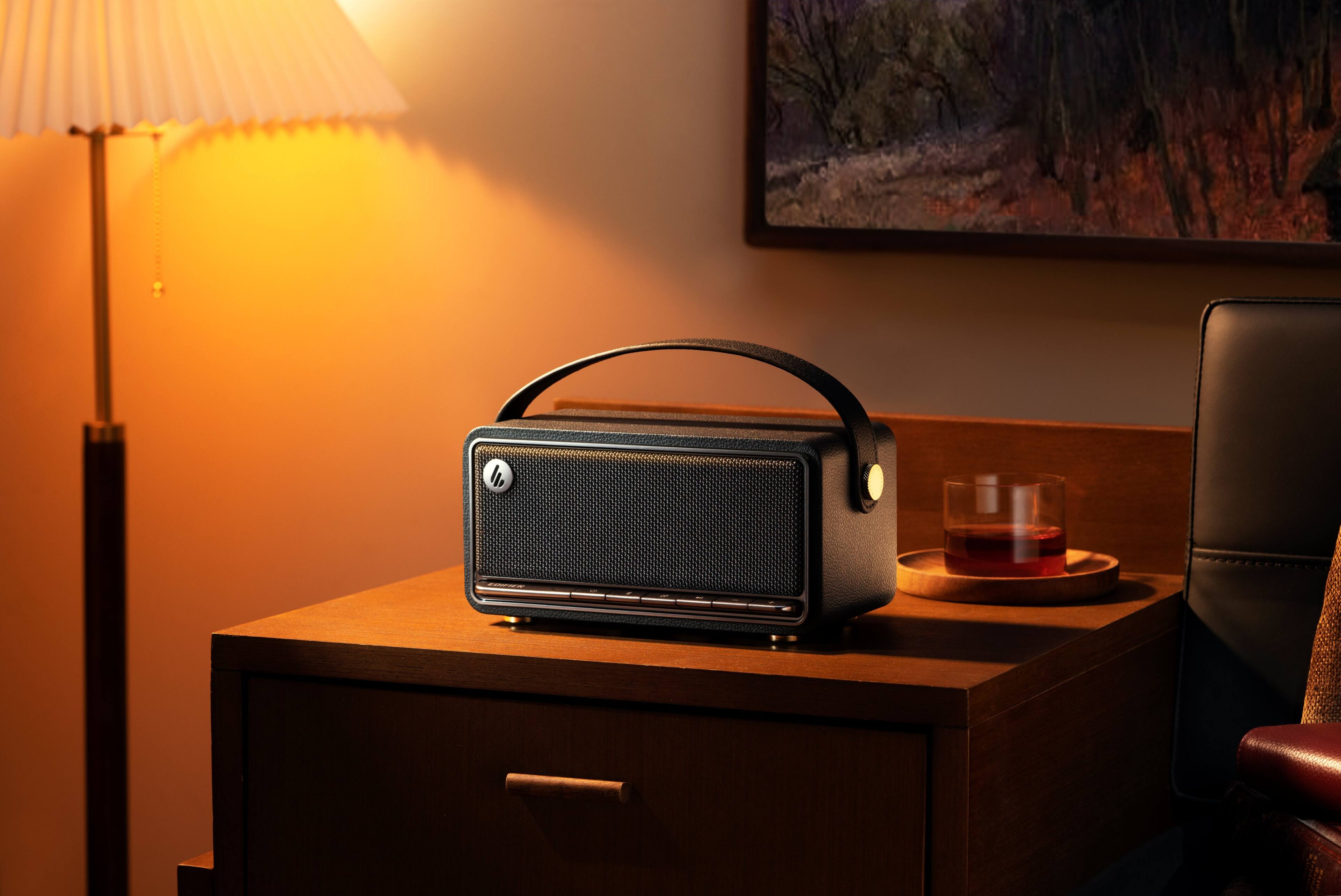 Alt View 9. Edifier - MP330 Portable Bluetooth Speaker - Retro Black.