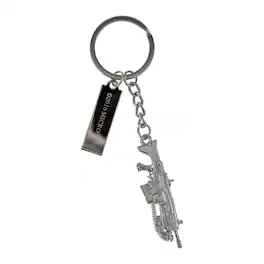 Huge Crate - Gears of War 4 Lancer Pewter 3D Relief Key Ring - Black/Silver